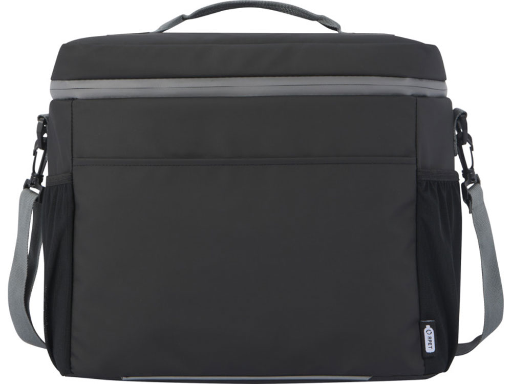 Водонепроницаемая сумка-холодильник Aqua на 20 банок, сплошной черный-1