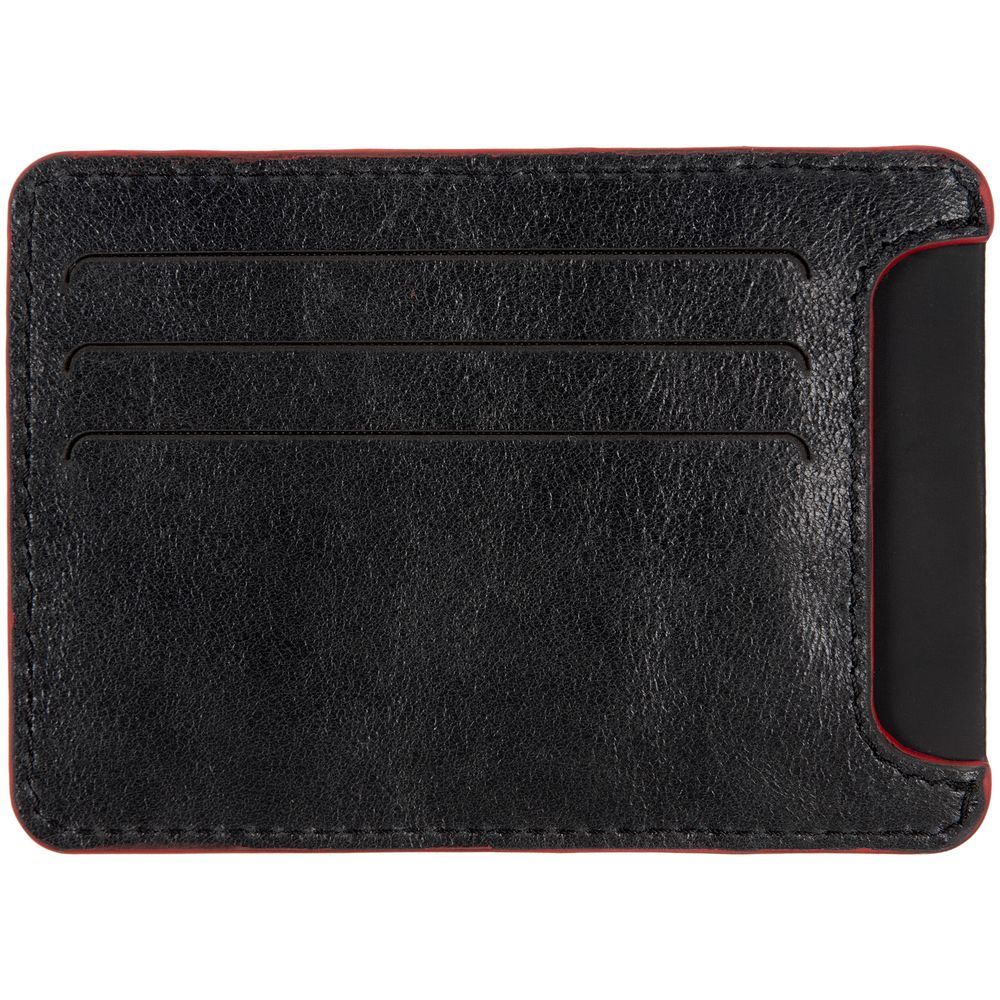 Чехол для карточек Arrival, черный с красным-0