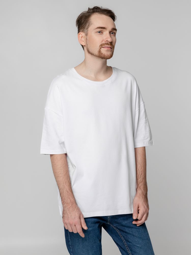 Футболка унисекс оверсайз Crosstown, белая-7