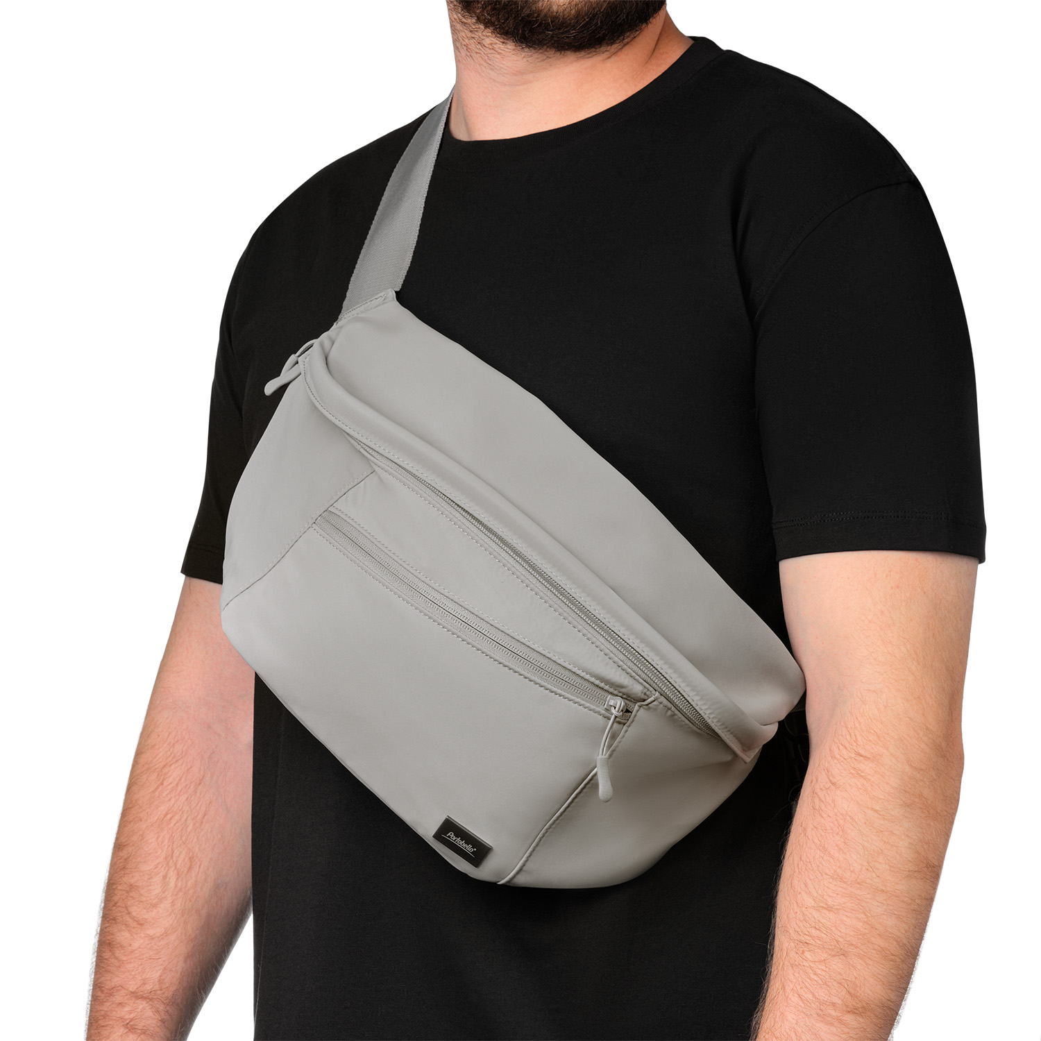 Сумка через плечо (cross body) Бостон (Boston), серая-5