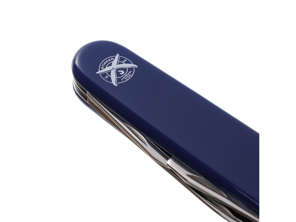 Нож перочинный Stinger, 90 мм, 10 функций, материал рукояти: АБС-пластик (синий)-7