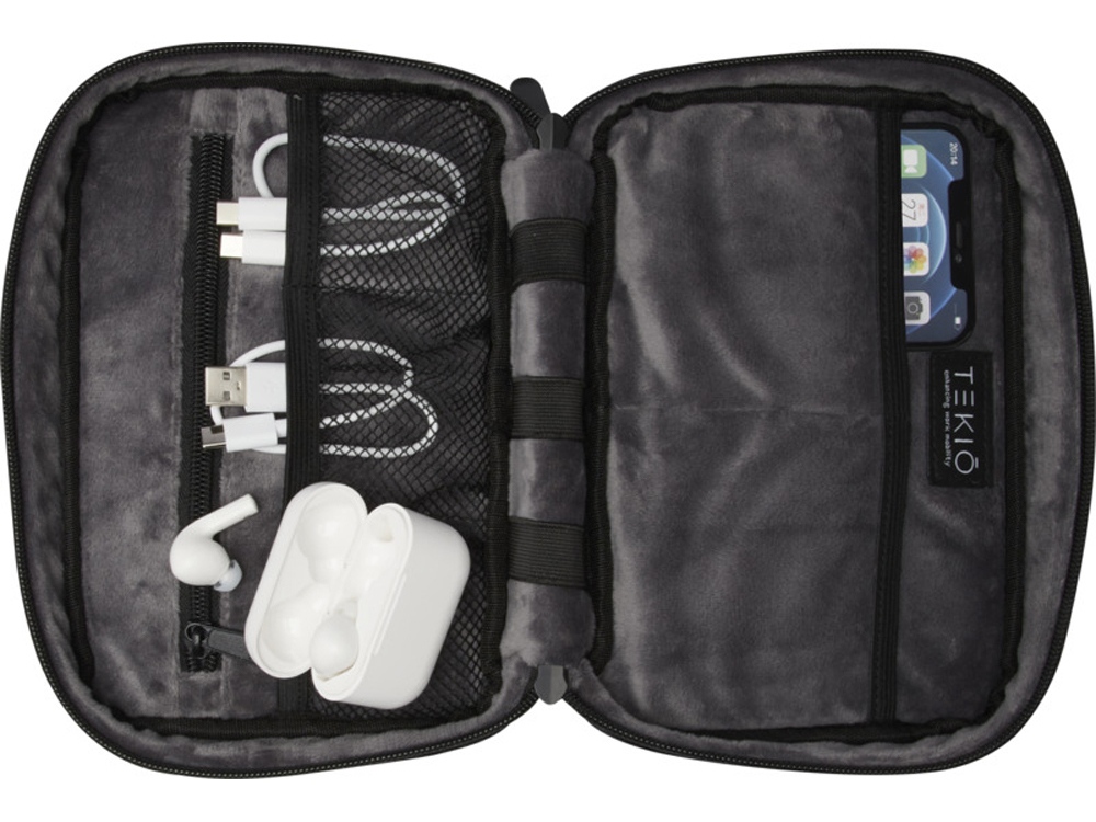 Сумка-органайзер Rise из материалов, переработанных согласно стандарту GRS - сплошной черный-4