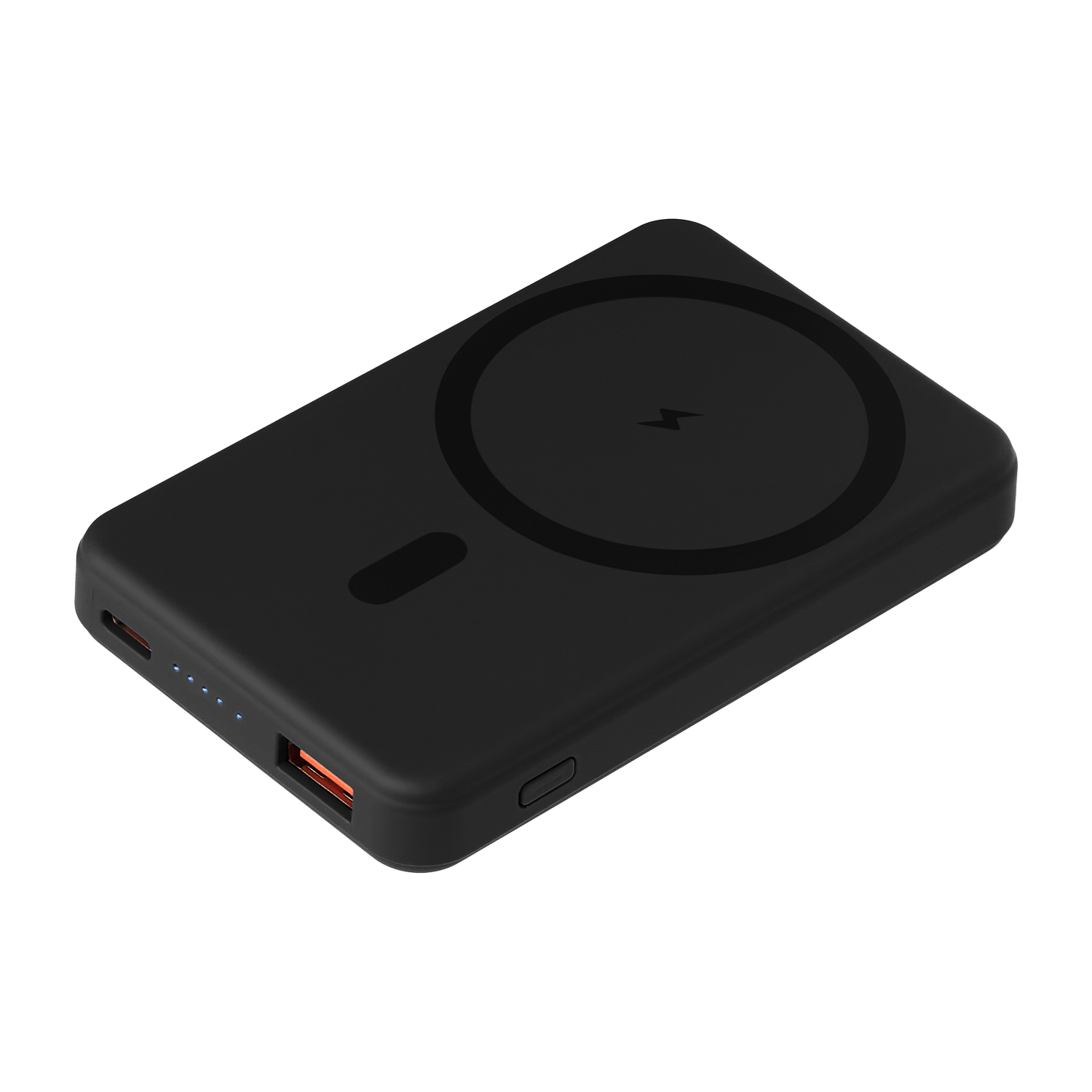 Внешний аккумулятор Ларго PD (Largo PD) 5000mAh с функцией беспроводной зарядки 15W, черный-0