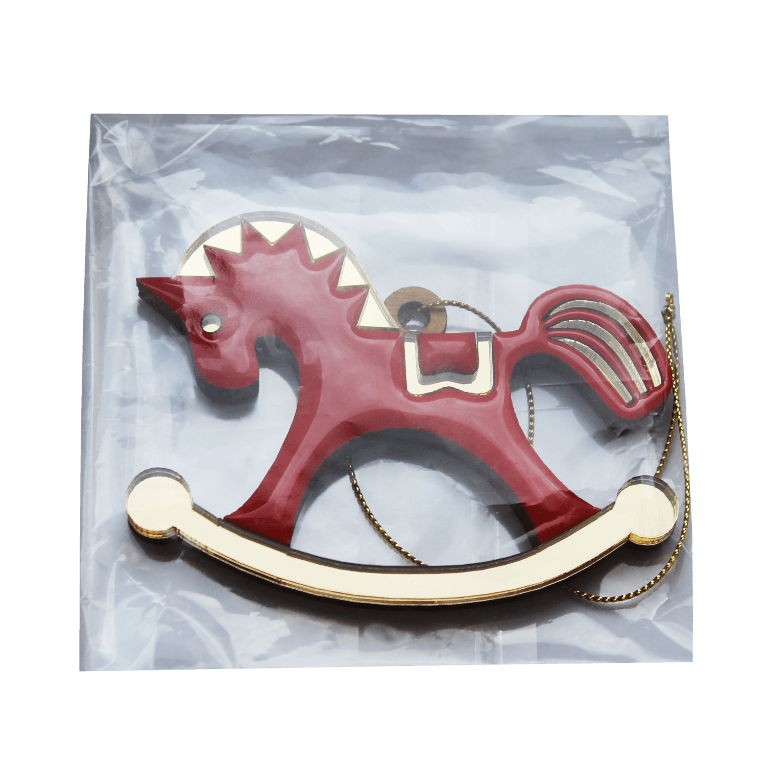 Ёлочная игрушка Лошадка (красный)-6