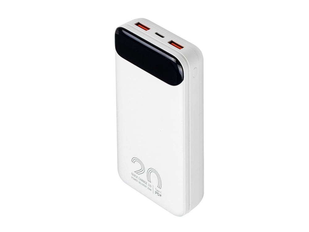 RIVACASE VA2580 (20 000mAh), QC/PD 20W внешний аккумулятор с дисплеем, белый /24-8