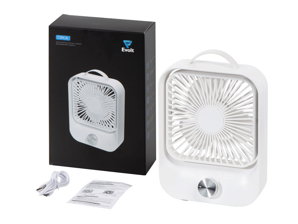 Настольный вентилятор с плавным регулированием скорости Circa, белый-8