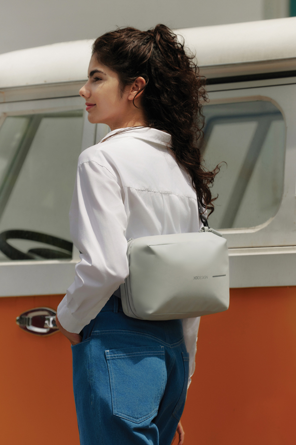 Антикражный рюкзак Urban Sling, белый-3