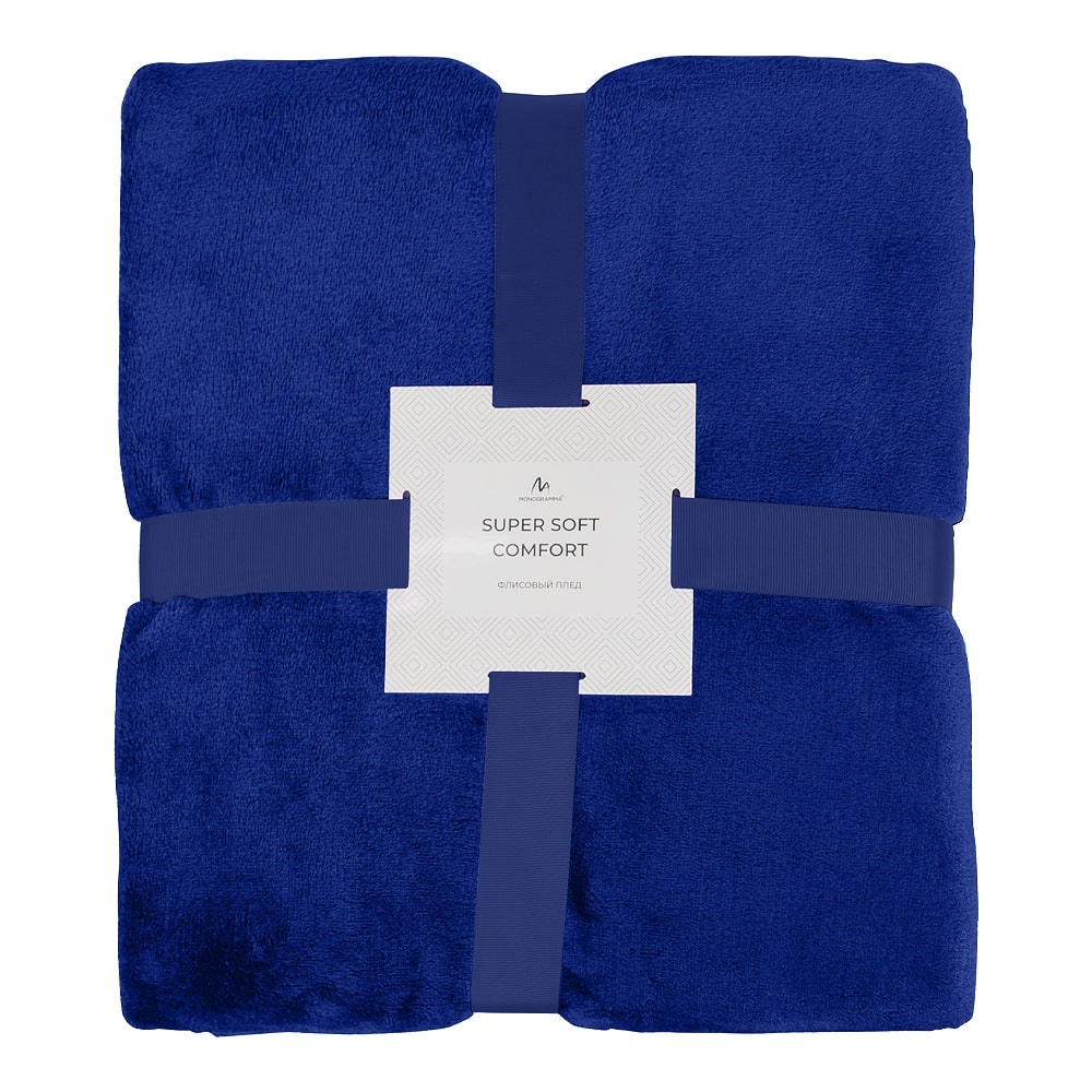 Плед флисовый SUPER SOFT COMFORT TRAVEL, Темно-синий-4