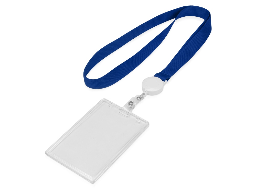 Ланьярд с ретрактором, синий-1