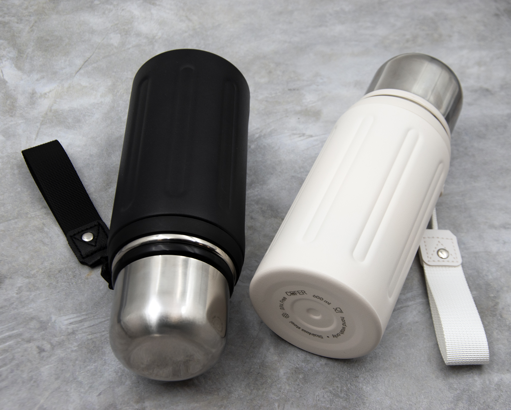 Термос Groove (слоновая кость)-10