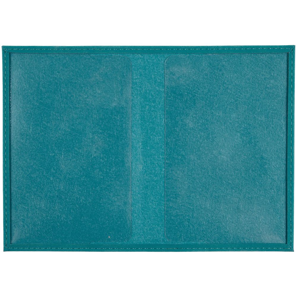 Обложка для паспорта Nubuk, бирюзовая-2