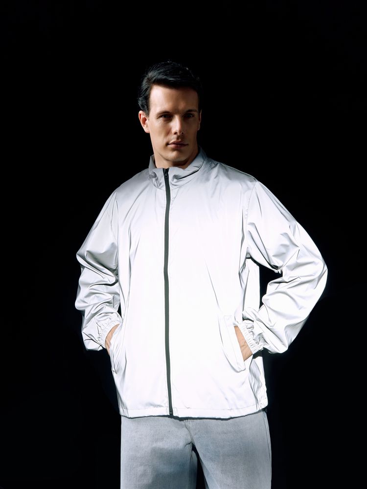 Ветровка Manifest 2.0 из светоотражающей ткани, серая-7