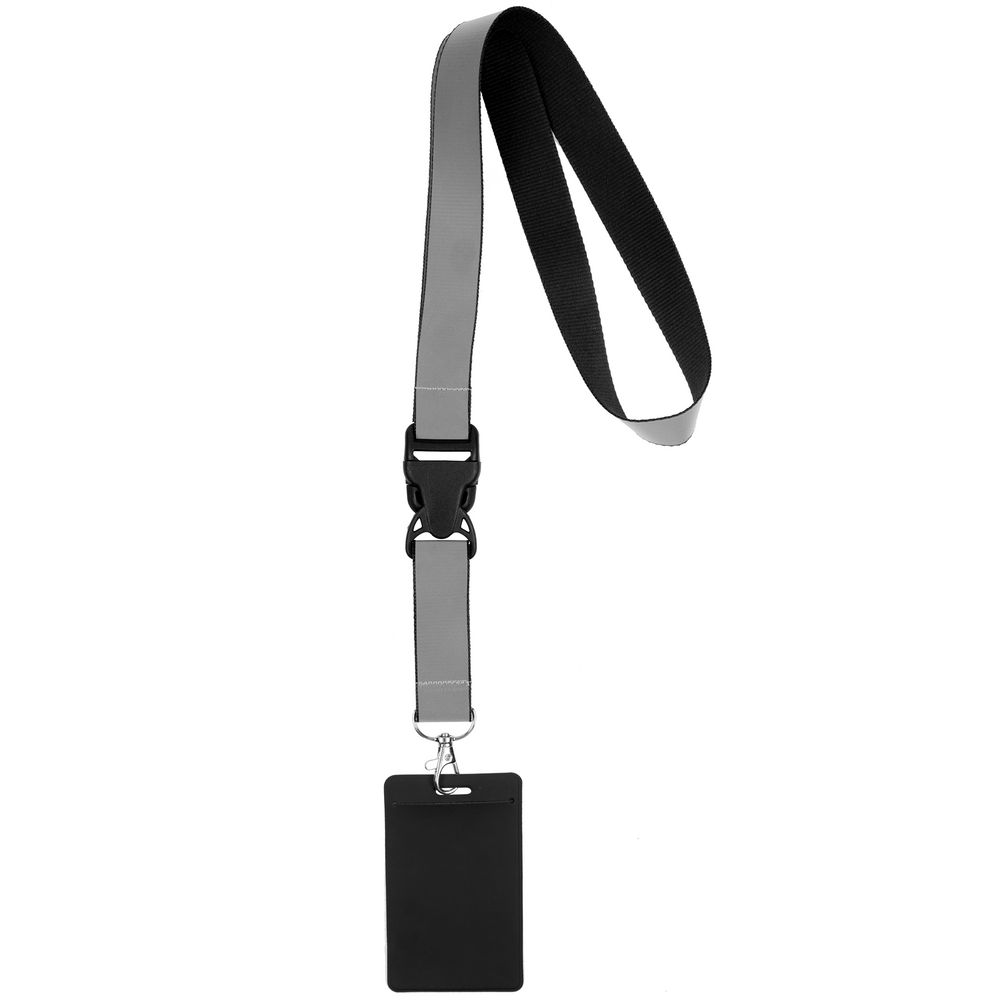 Лента светоотражающая Interlevel, черная с серым-2