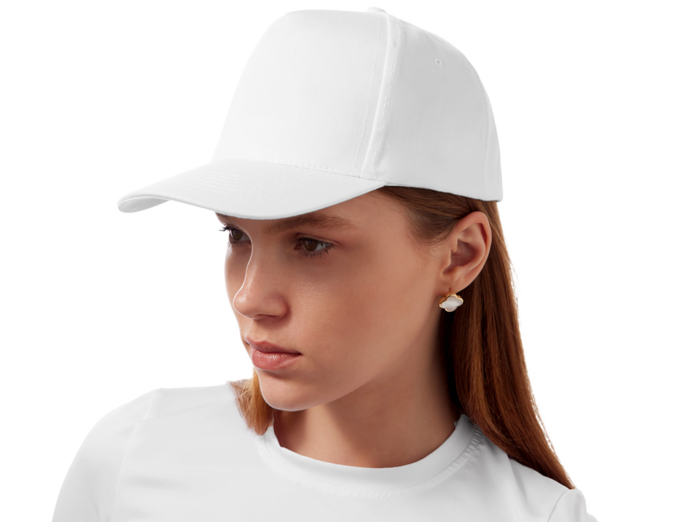 Бейсболка Mix 5-ти панельная 180 гр, белый-2