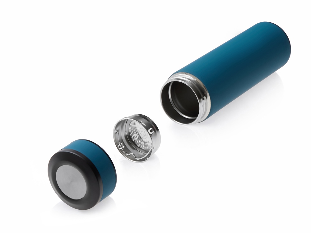 Термос Confident с покрытием soft-touch 420мл, индиго-3