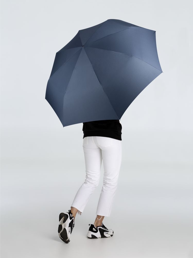 Зонт складной Fiber, темно-синий-3