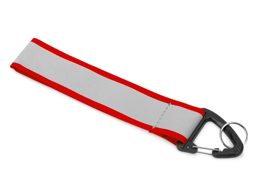 Светоотражающий брелок Reflector, серебристый/красный-0