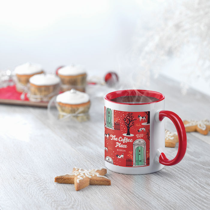 Кружка, красный-4