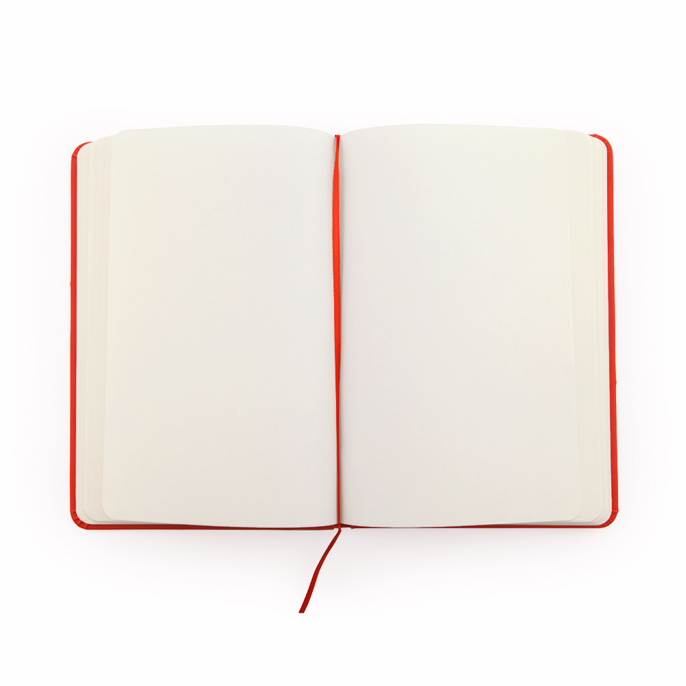 Блокнот A6 CORAL в твёрдом переплёте, Красный-1