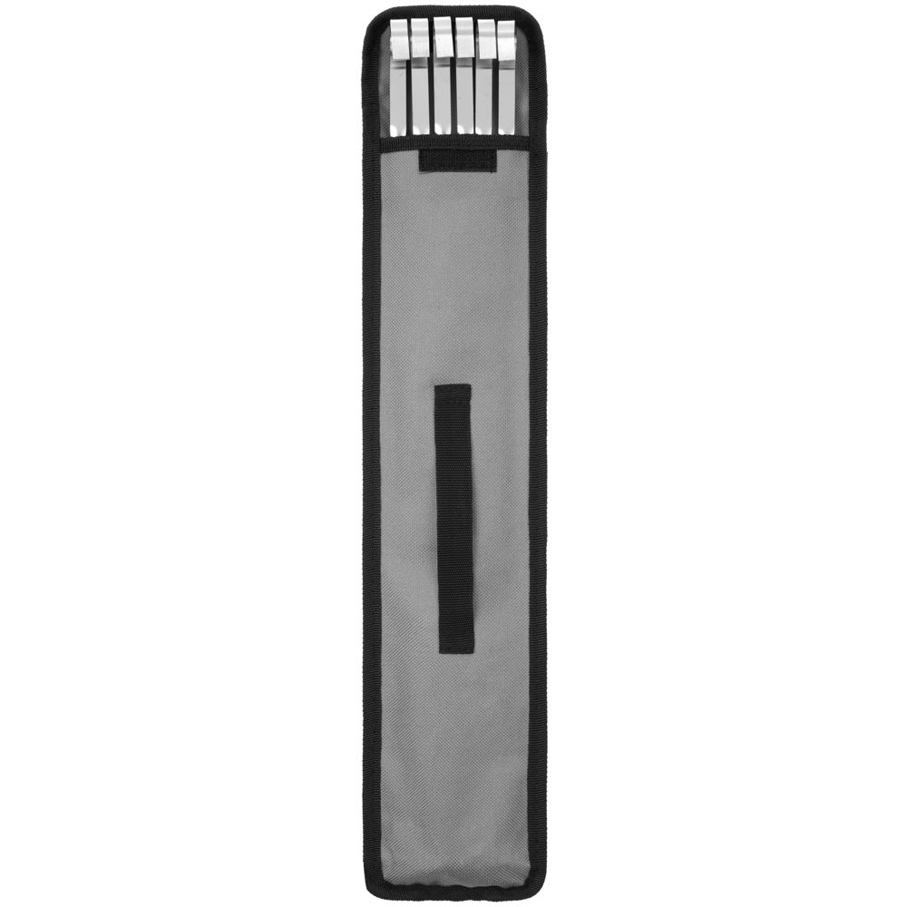 Набор шампуров в чехле Bower, ver.2, серый-0