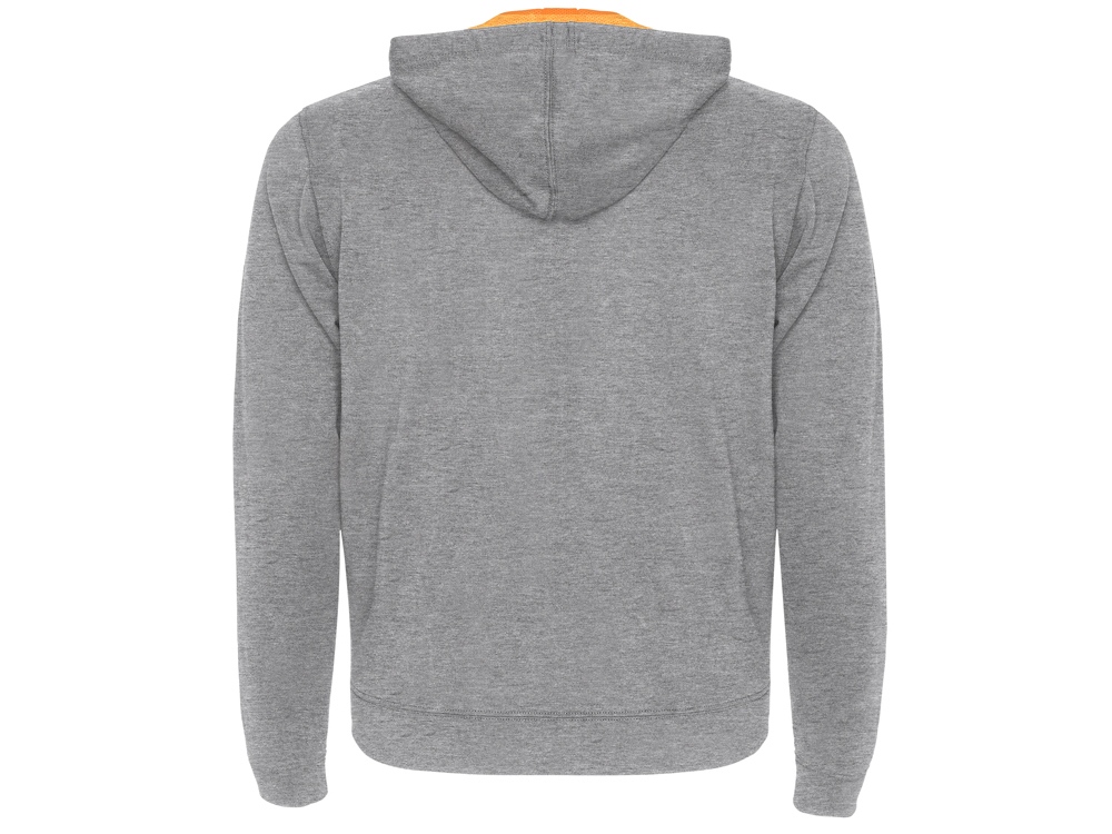 Толстовка на молнии Fuji, серый меланж/неоновый оранжевый-1