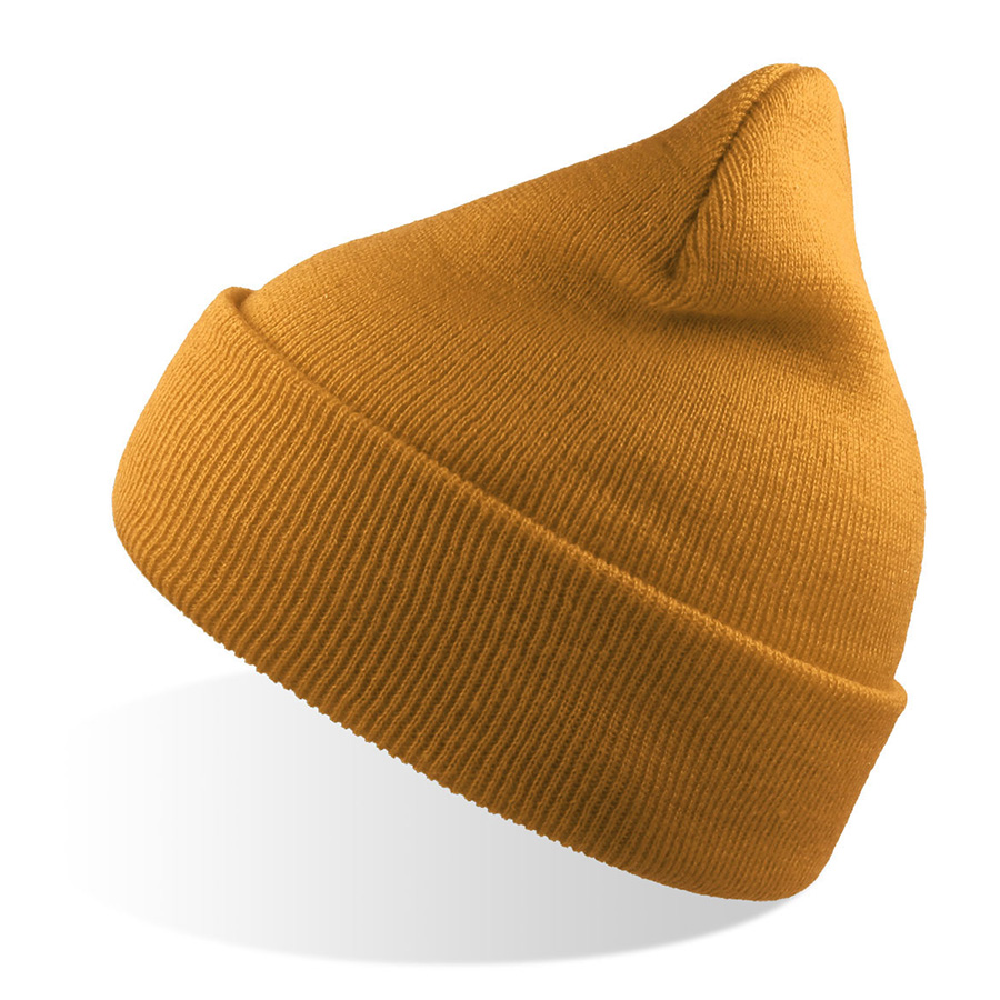 Шапка вязаная  двойная Wind-S, горчичный-0