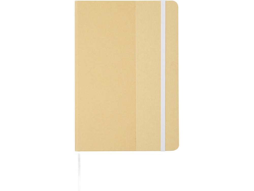 Nelida блокнот формата А5 в твердой обложке из переработанного картона - Белый-1