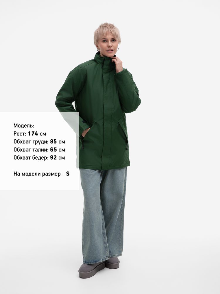 Куртка на стеганой подкладке Robyn, темно-зеленая-6