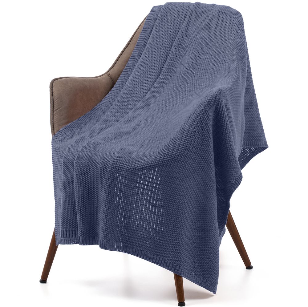 Плед Longview, серо-синий (сланец)-0