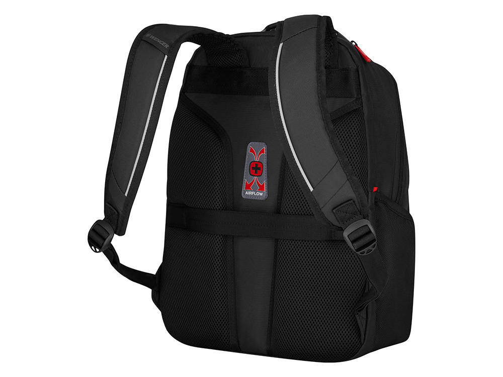 Рюкзак WENGER ALTAIR 15.6, черный, переработанный ПЭТ/Полиэстер, 32х21х44 см, 22 л.-5