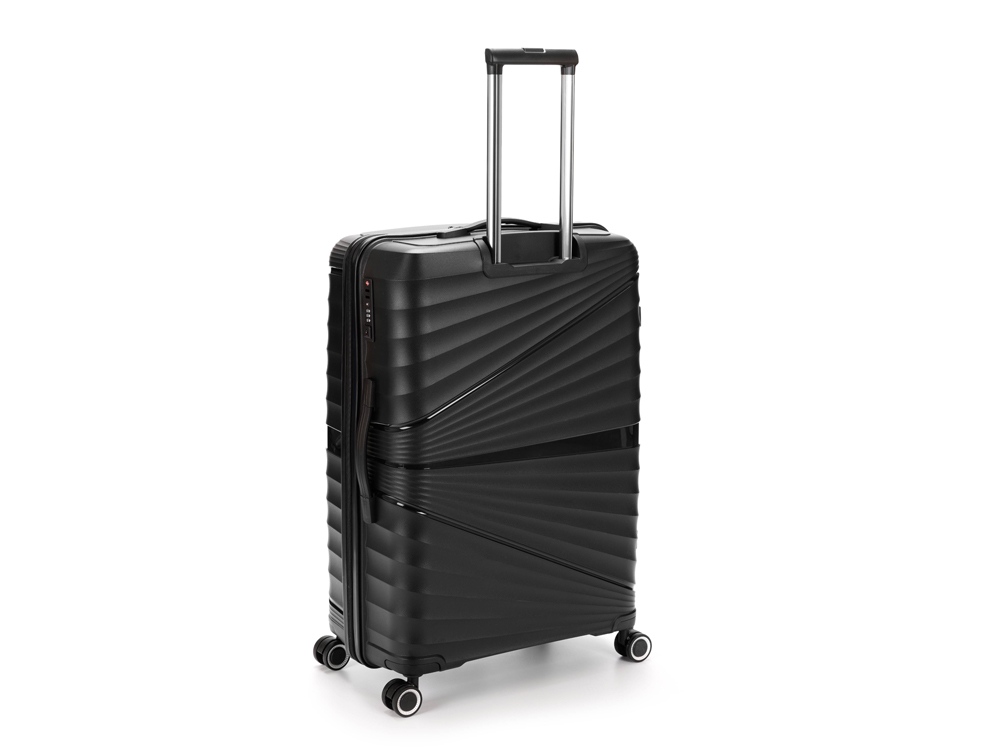 Чемодан TORBER Nevo, чёрный, полипропилен, 49 х 28 х 76 см, 95 л-2