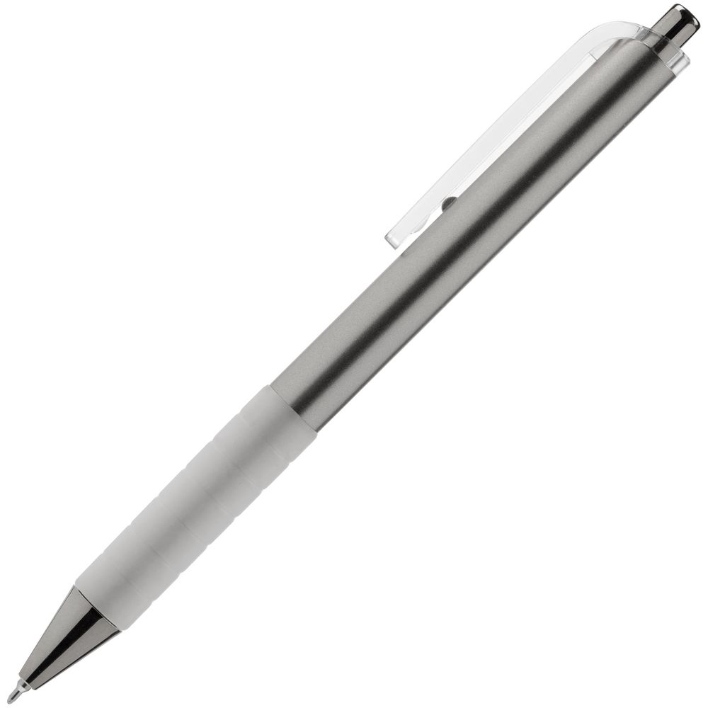 Ручка шариковая Easy Grip, серебристая-2