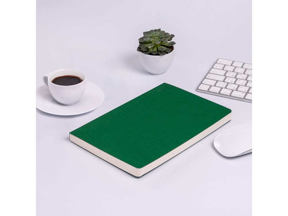 Ежедневник А5 недатированный Megapolis Velvet Flex, зеленый-10