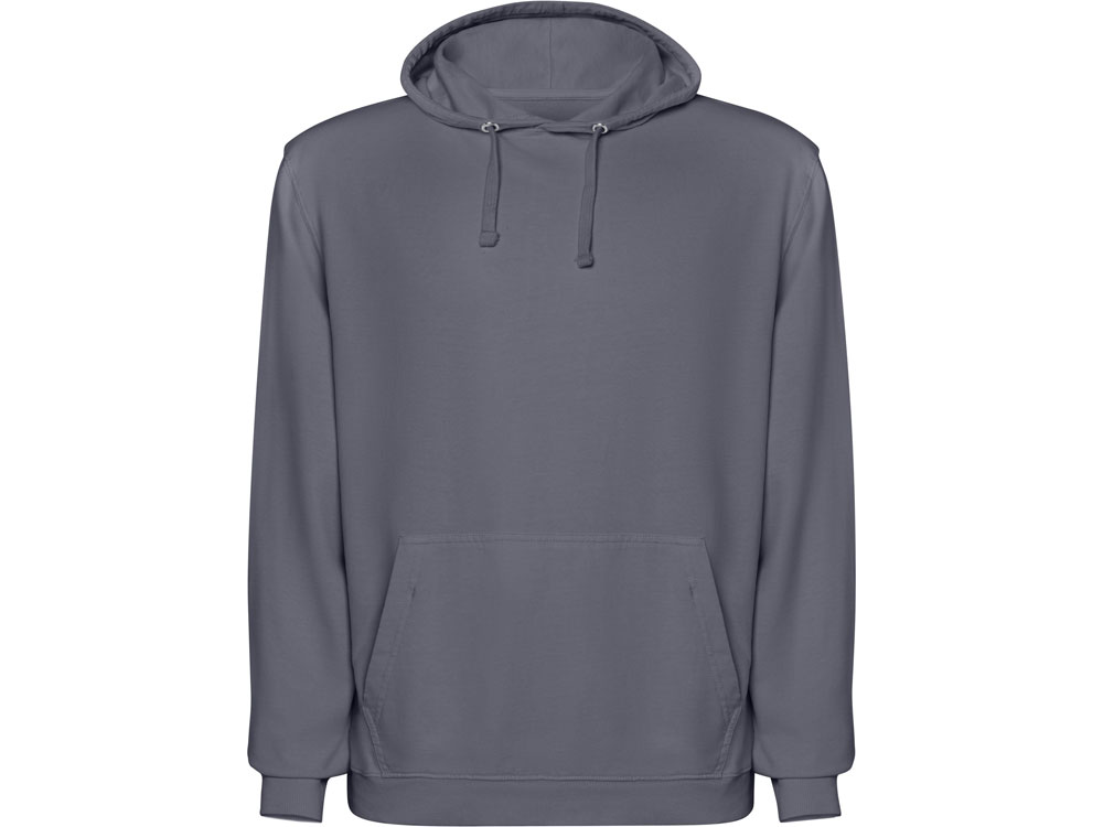 Толстовка с капюшоном KENIA унисекс, серо-голубой выстиранный-0