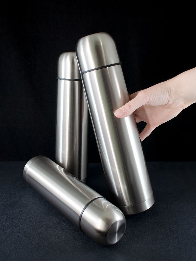 Термос Plain 1000, серебристый-6