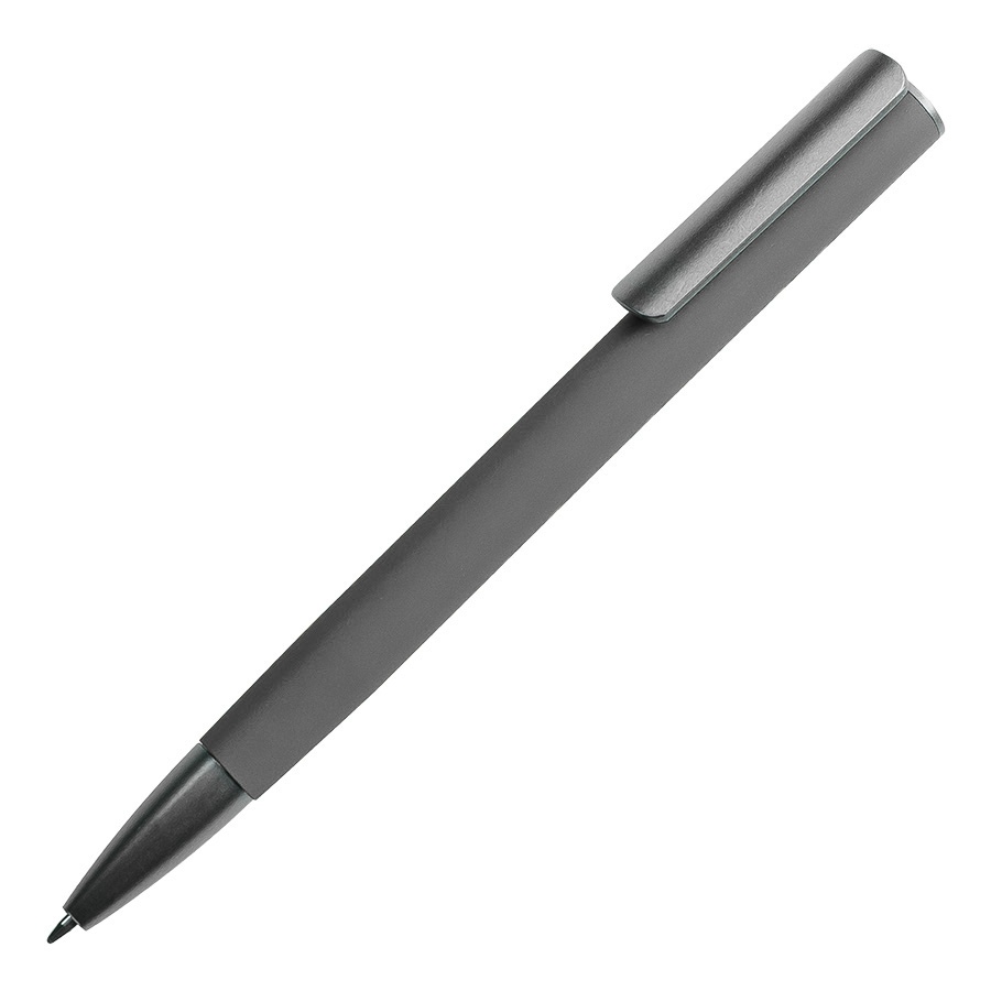 Ручка шариковая ELEGANCE с покрытием soft touch, серый, темно-серый-0