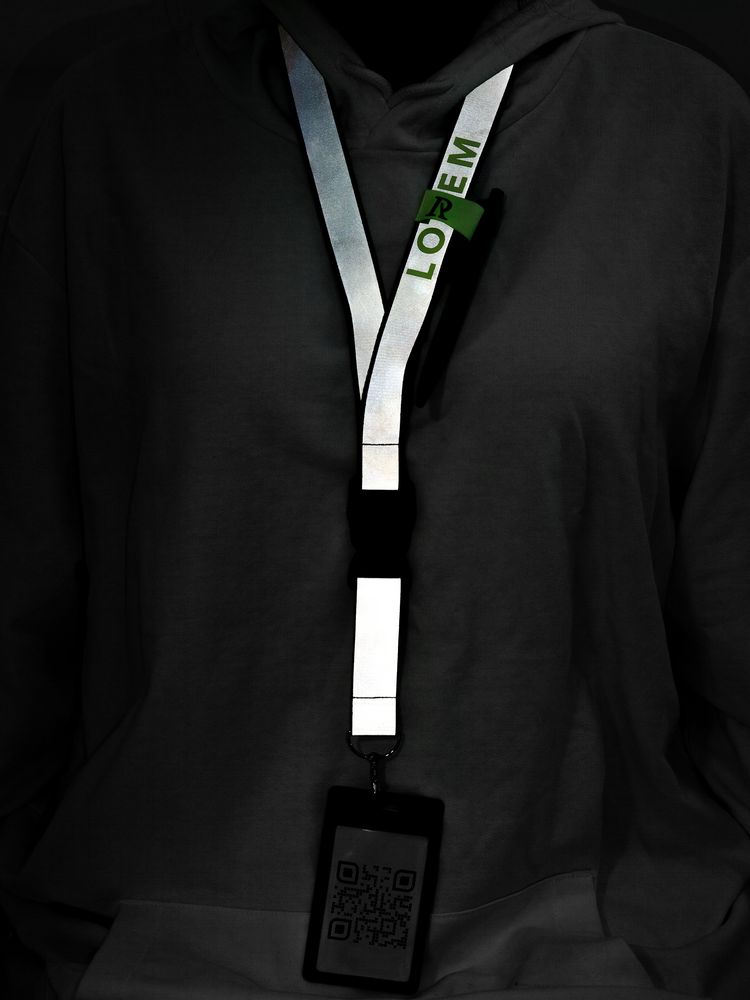 Лента светоотражающая Interlevel, красная с серым-4