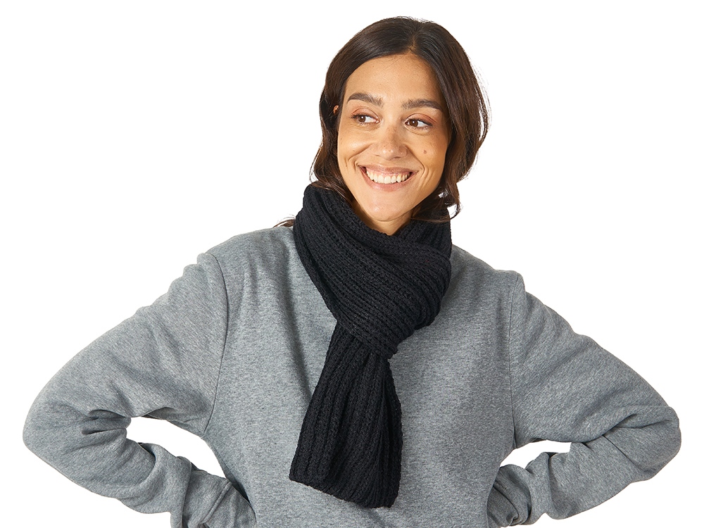 Шарф Nordend, крупный риб, черный-2