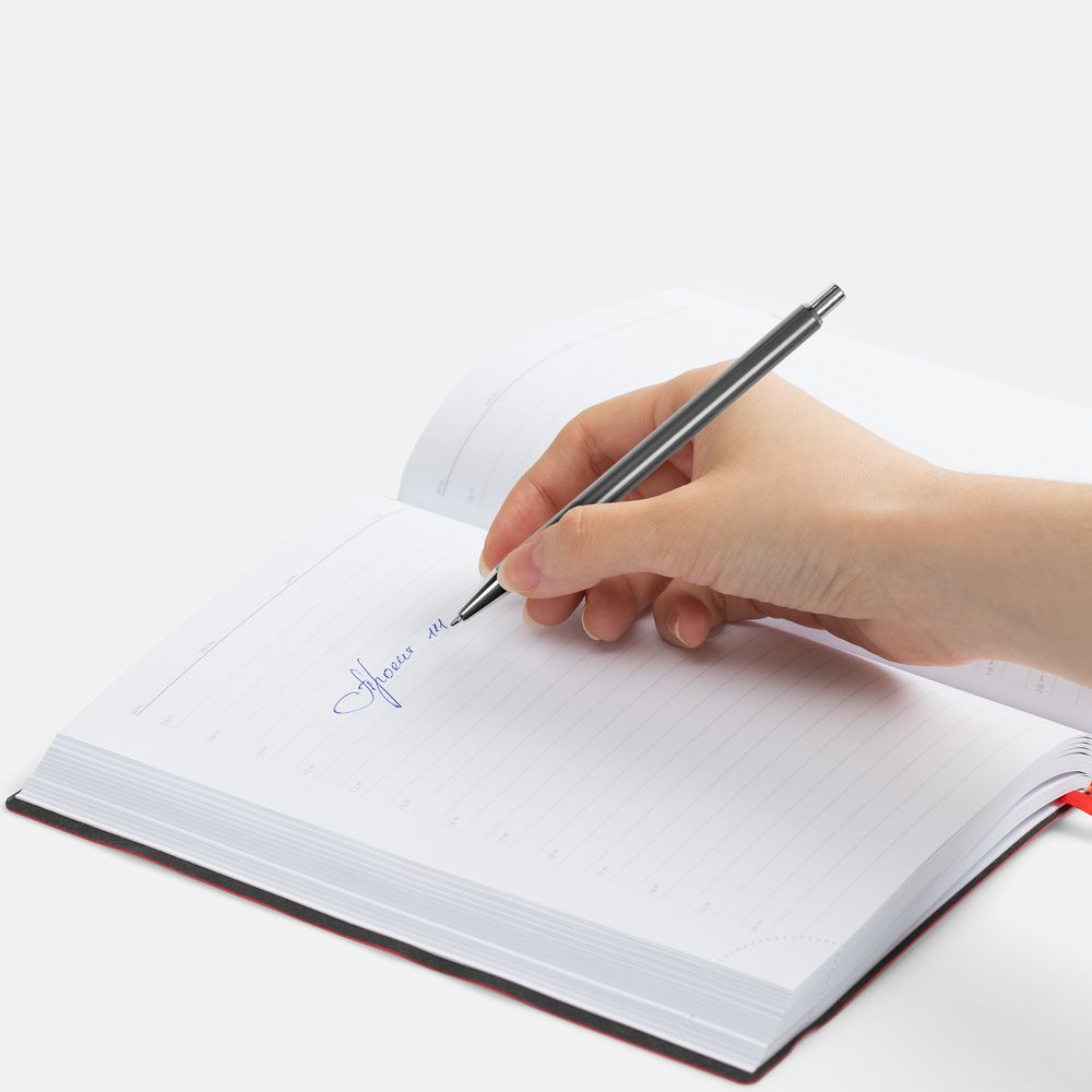 Ручка шариковая Slim Beam, серая-2