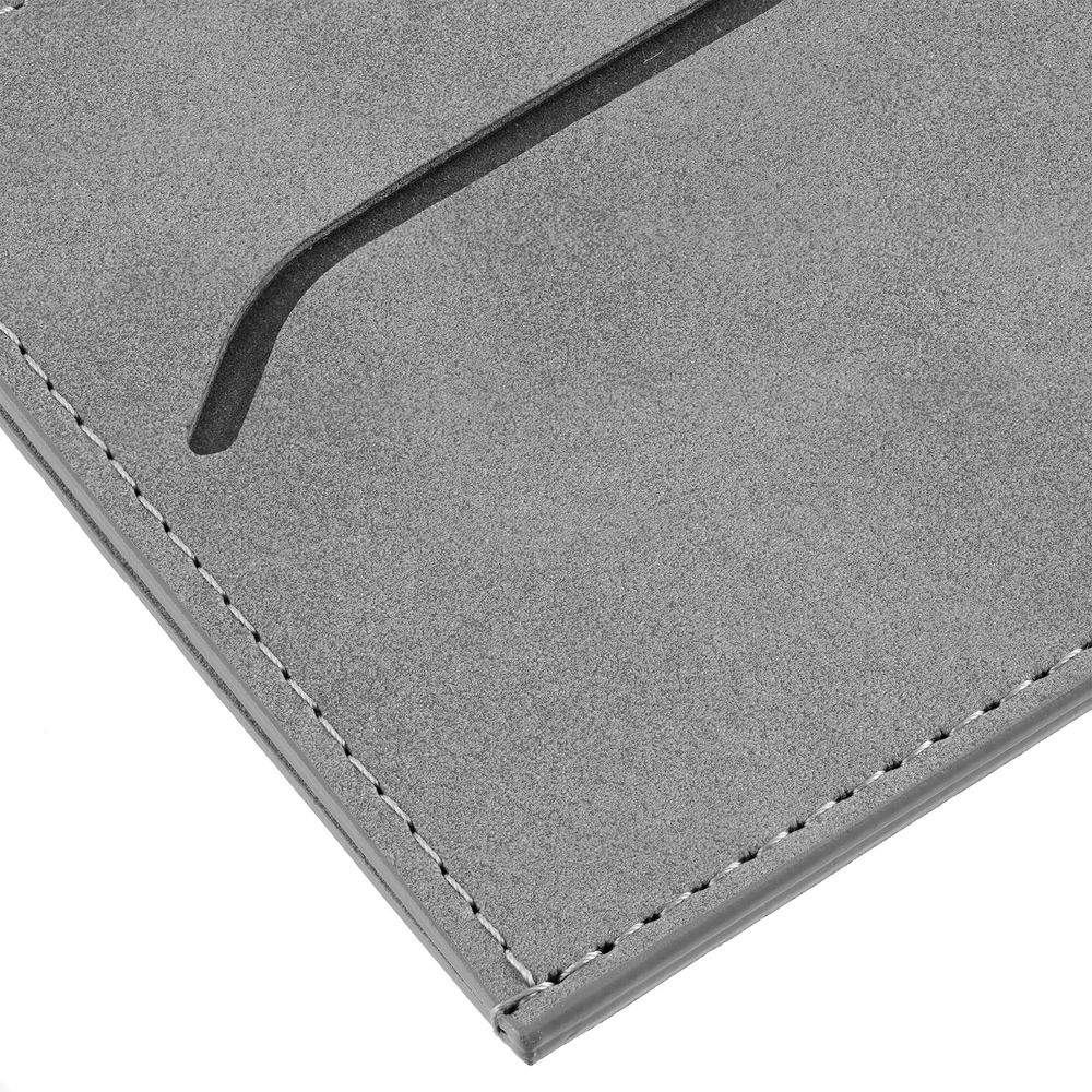 Чехол для карточек Nubuk, светло-серый-3