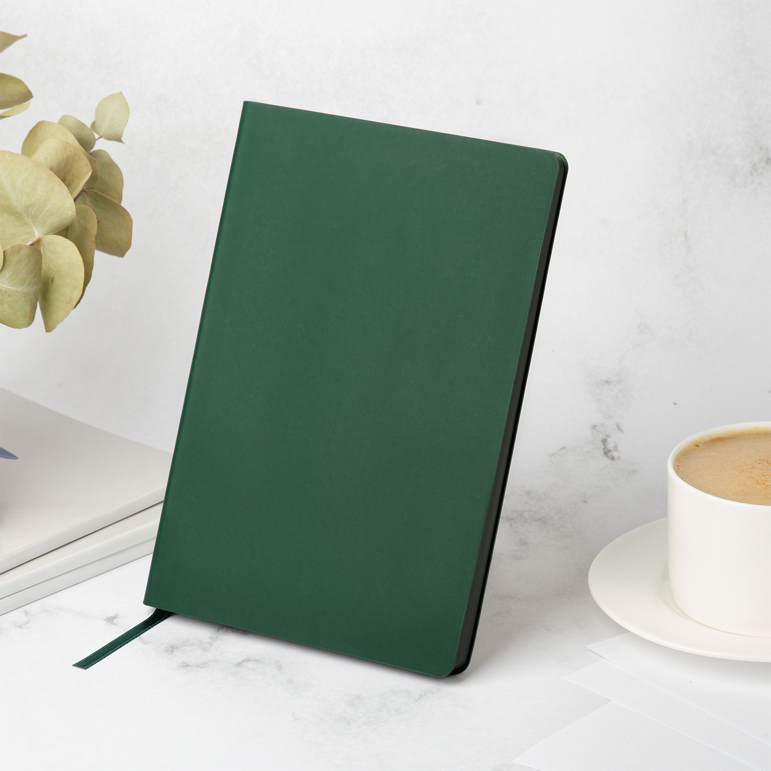 Ежедневник Latte soft touch недатированный, зеленый-11