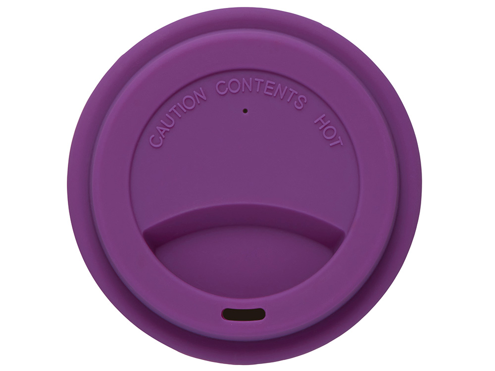 Стакан с силиконовой крышкой Cafe, фиолетовый-3