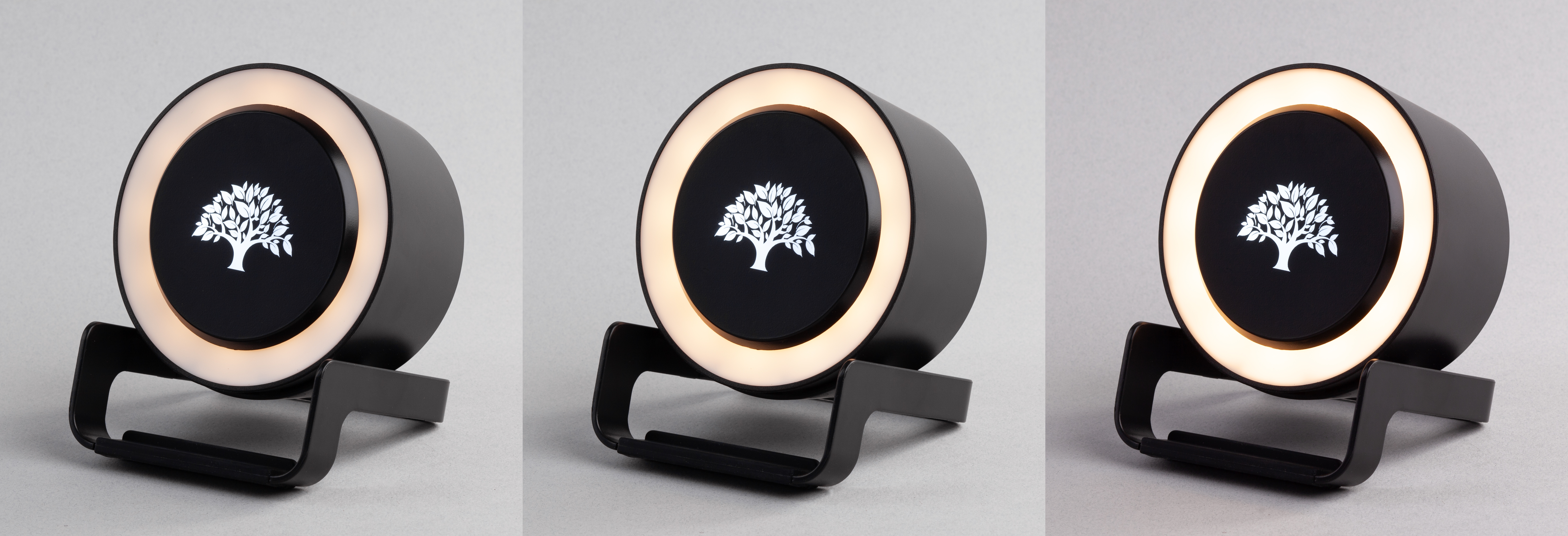 Bluetooth колонка-подставка "Smart Loud" с беспроводным (10W) зарядным устройством, лампой и подсветкой логотипа-6