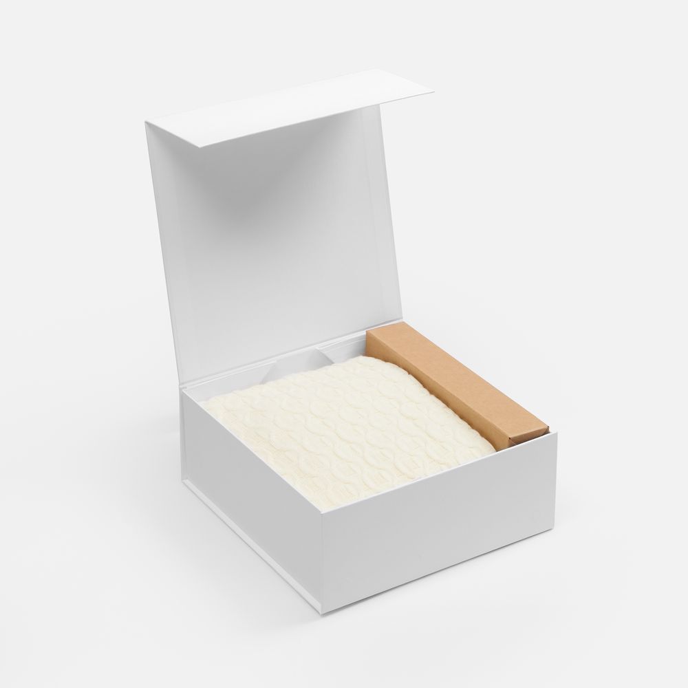 Коробка складная Quadra Fold, белая-2