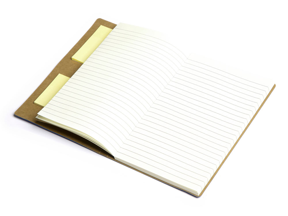 Блокнот с ручкой и набором стикеров А5 Write and stick, синий-3