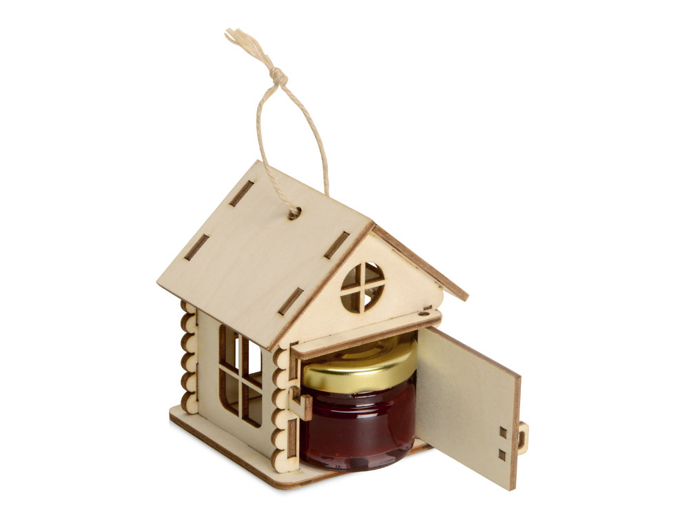 Подарочный набор Варенье в домике, варенье из клубники и шампанского 25 мл-0