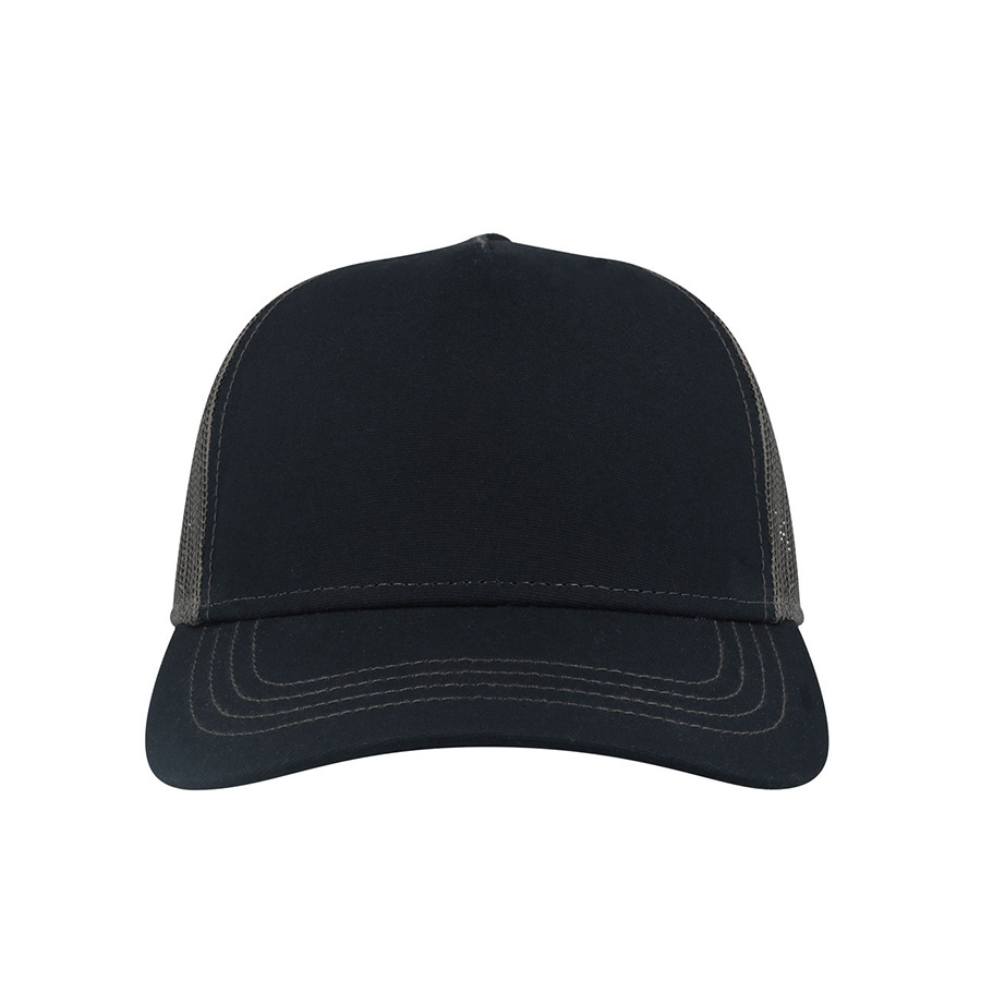 Бейсболка RAPPER CANVAS-S, 5 клиньев, пластиковая застёжка, темно-синий, темно-серый-2