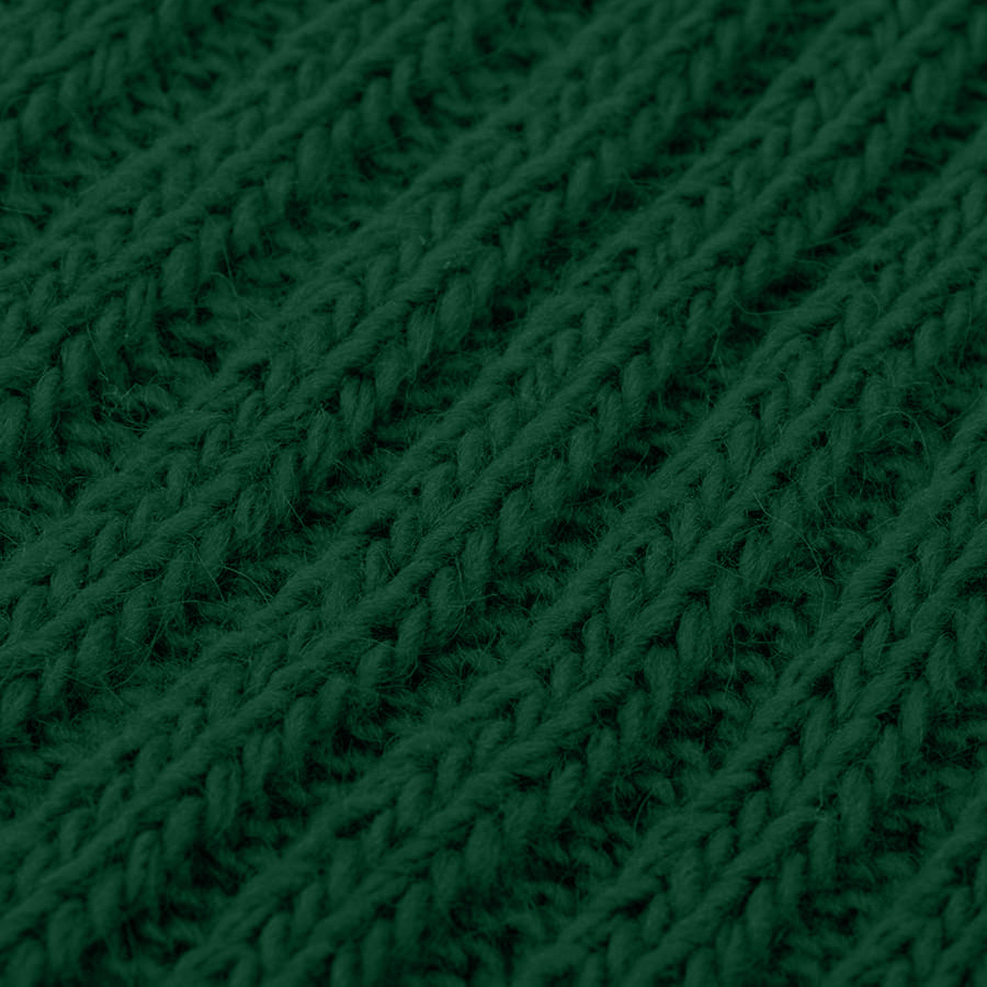 Шарф вязаный НАСВЯЗИ© шерсть/акрил, темно-зелёный-2