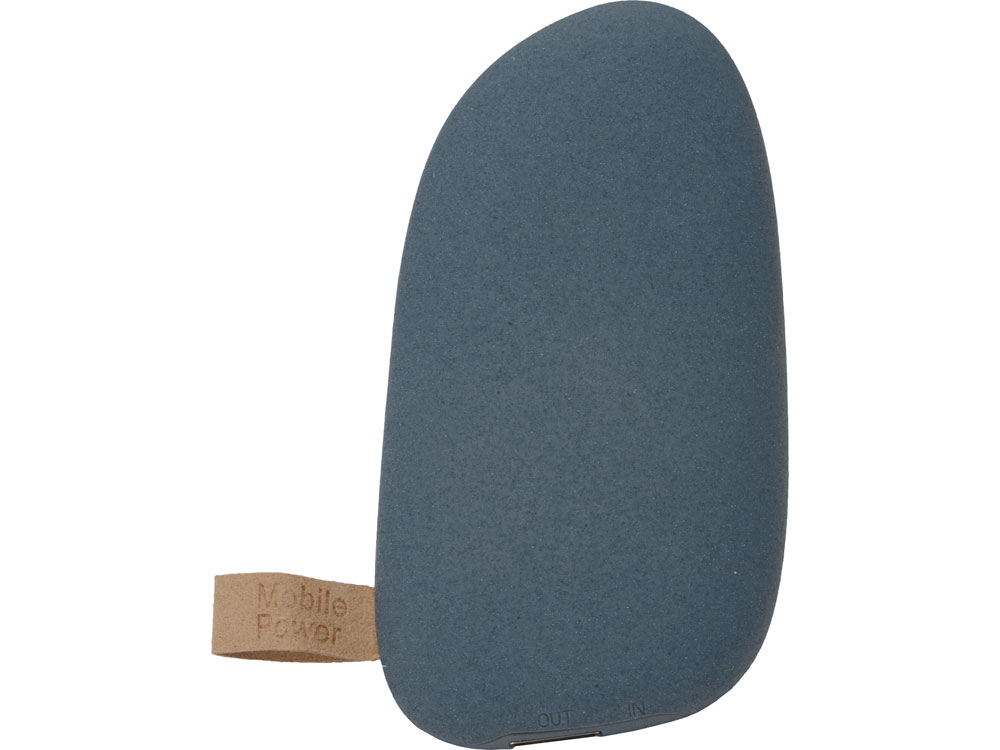 Внешний аккумулятор в форме камня Stone, 5200 mAh, серо-синий-3
