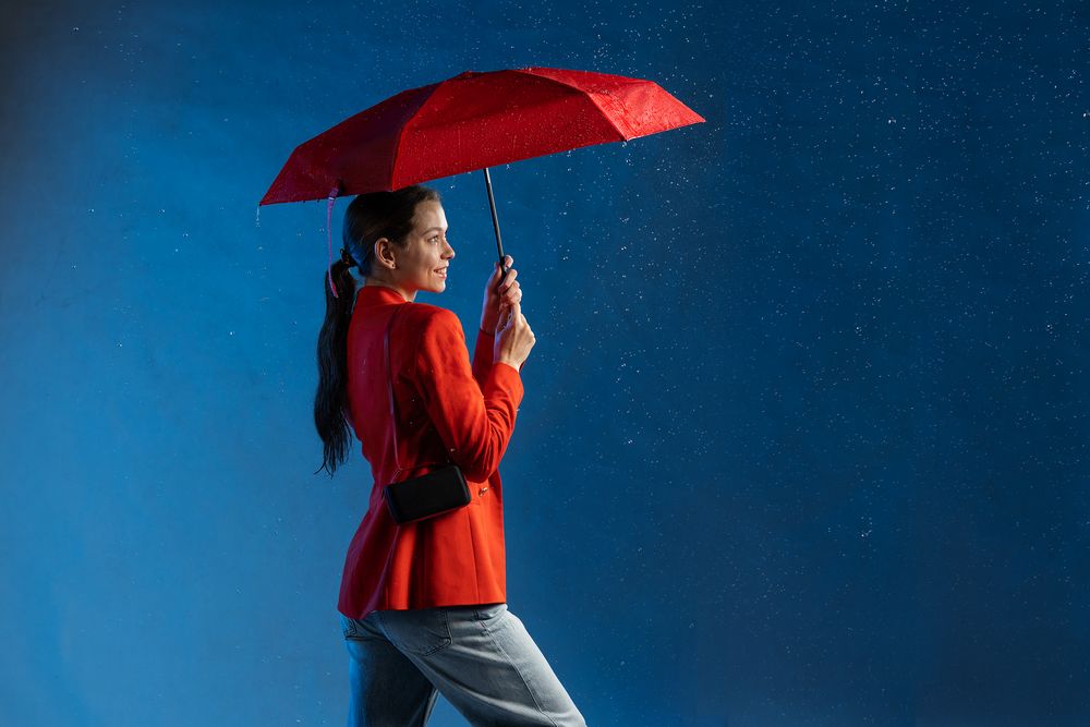 Зонт складной Color Action, в кейсе, красный-3